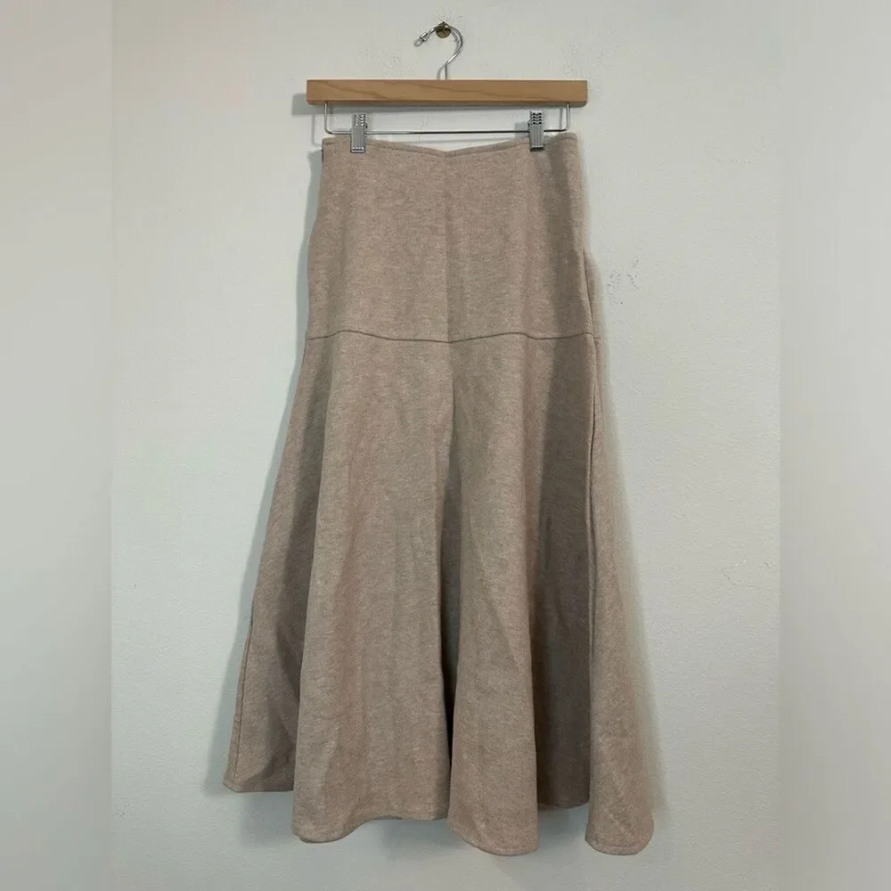 NWT OGL Wool-like Flared Maxi Skirt size M